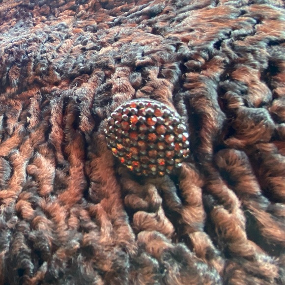 SOLD on eBay Vintage Persian Lamb Wool Coat Brown Black Mid Century Jacket S/M - Picture 6 of 7